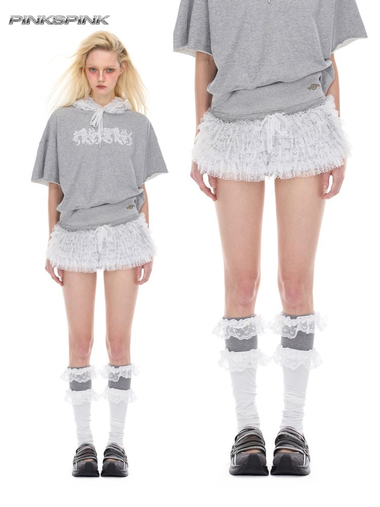Punk ballet mini skirt【s0000012976】