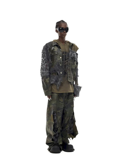 Gender-Neutral Y3K Painted Denim Pants【s0000014013】