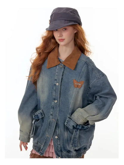 Vintage Relaxed-Fit Denim Jacket【s0000014349】