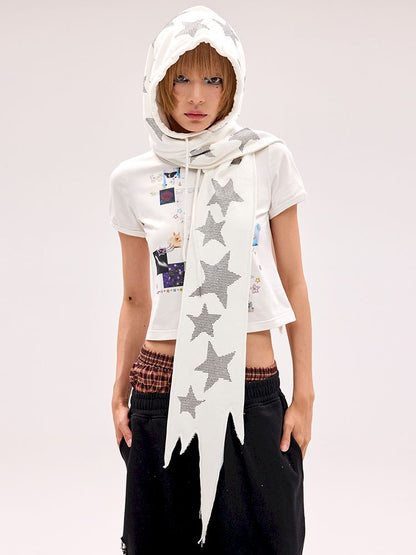 Pentagram Hot Drill Scarf Hat【s0000012183】