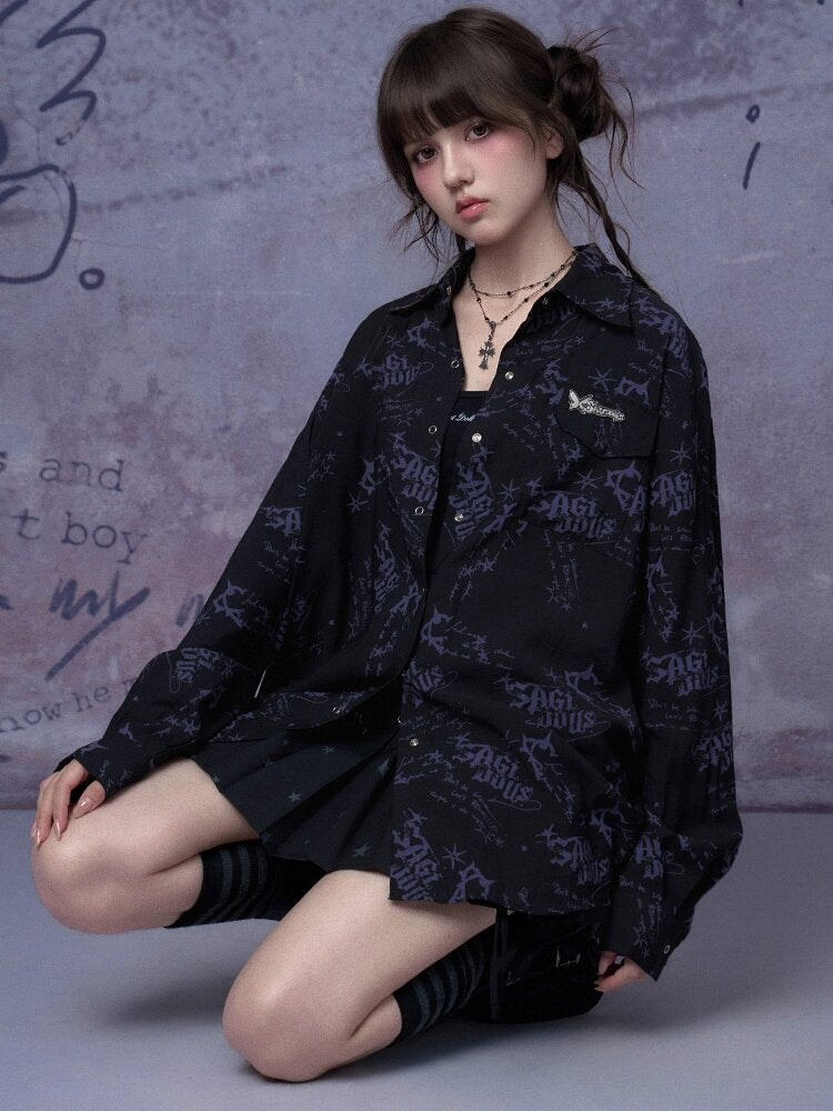 Printed Street Festival Shirt【s0000015761】