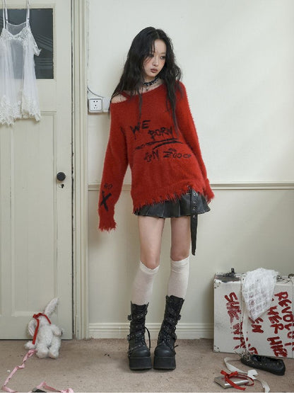 Jacquard Mink Hair Sweater【s0000010726】