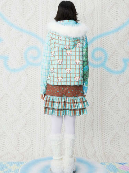 Reversible Panda Print Cotton Vest【s0000015108】