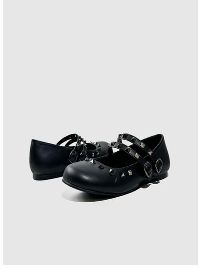 Vintage Rivet Flat Ballet Shoes【s0000015705】