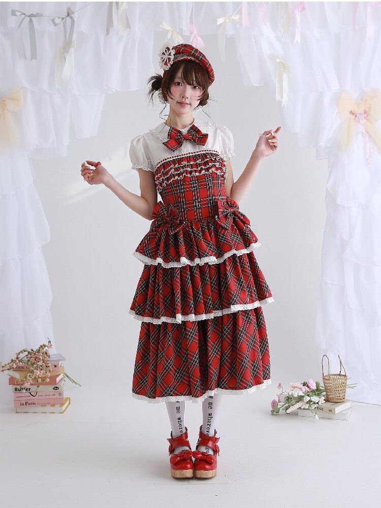Red Retro Lolita Cake Dress【s0000016562】