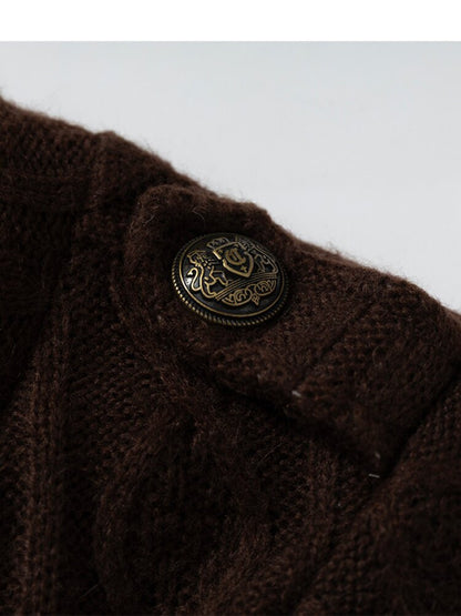 Check Knit Fake Two Piece Shirt【s0000015547】