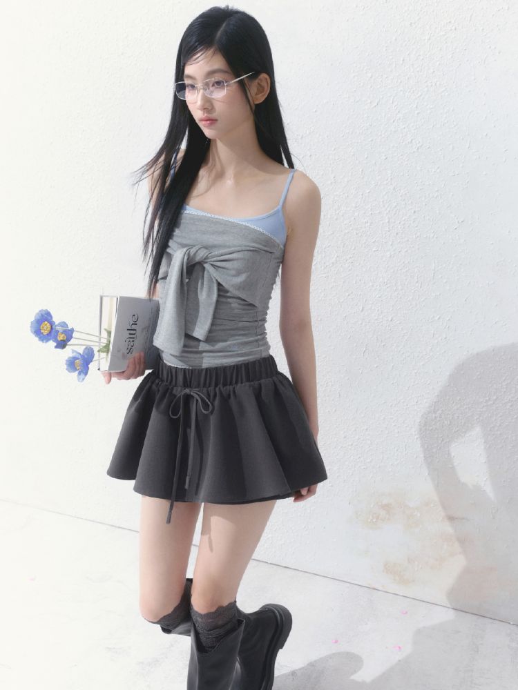 A-line Puffy Half-body Skirt【s0000012153】