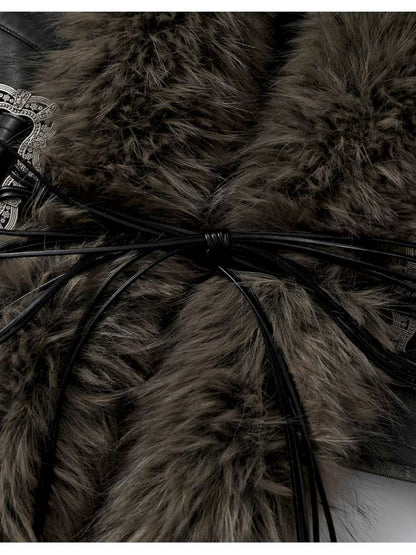 Tie-Front Shearling Vest【s0000014459】