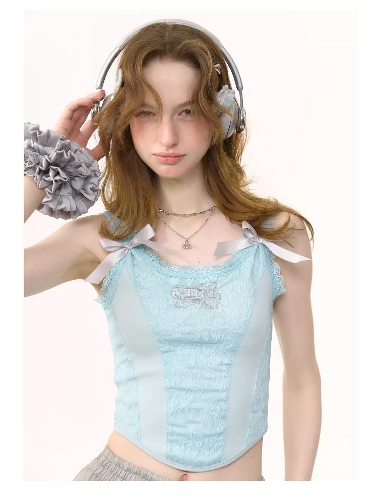 Lace Bow Tank Camisole【s0000012246】