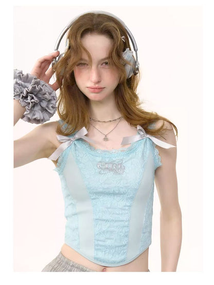 Lace Bow Tank Camisole【s0000012246】