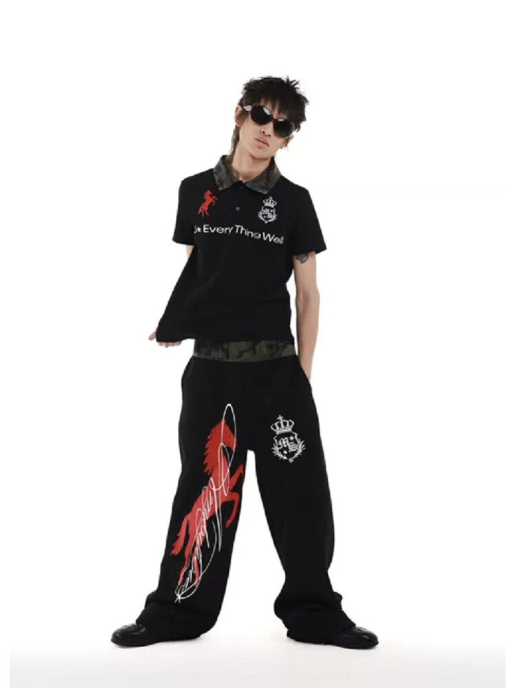 Camouflage Embroidered Street Sweatpants【s0000018258】