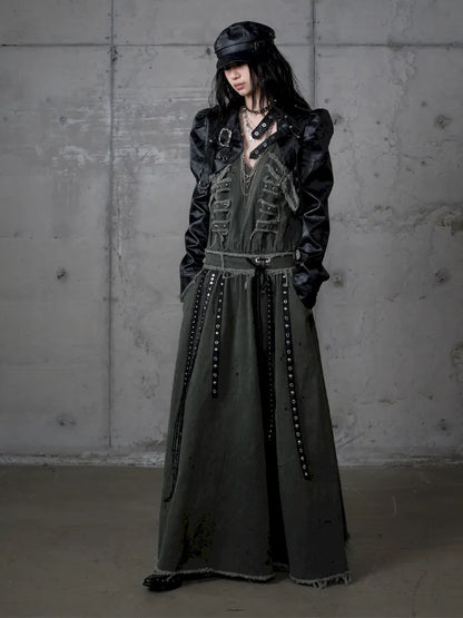 Workwear Vest-Style Maxi Dress【s0000013941】