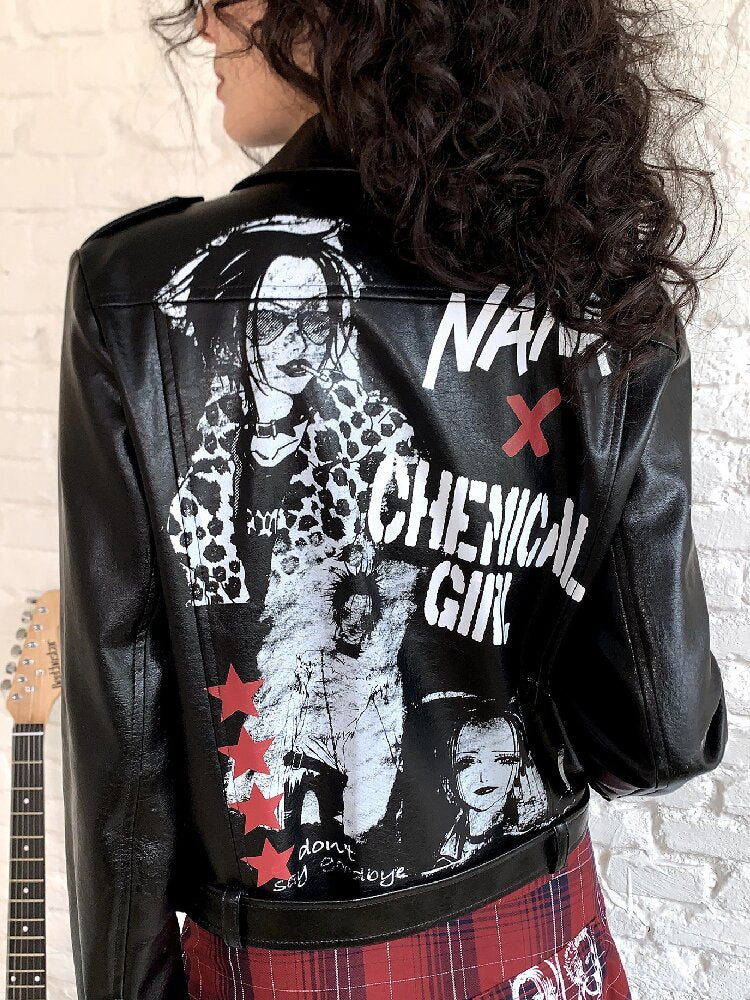 Sleek Rock Star Leather Jacket【s0000017903】