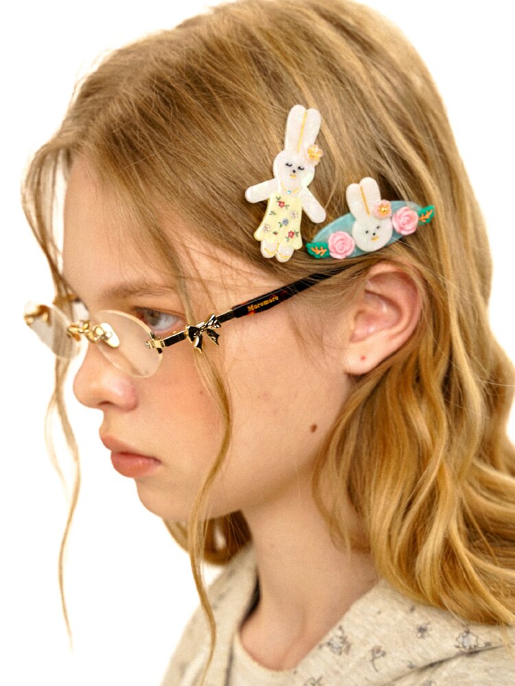 Summer Flower Bunny Hair Clip Comb【s0000017938】