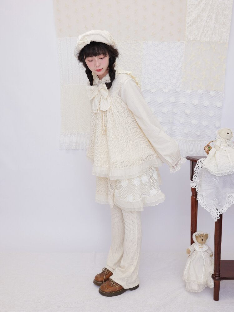 Bow Hook Flower Lace Suspenders【s0000016503】