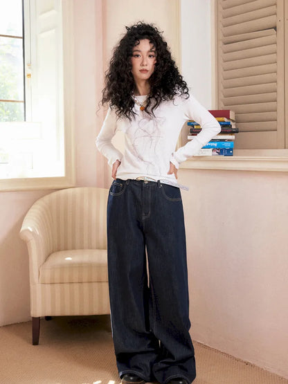 Washed Wide-Leg Long Denim Pants【s0000013991】