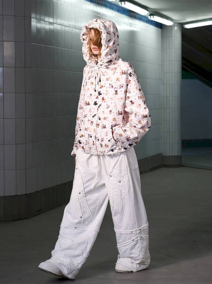 Puppy Print Sweatshirt Jacket【s0000014413】