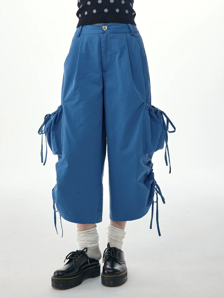 Lazy Summer Drawstring Casual Pants【s0000017263】