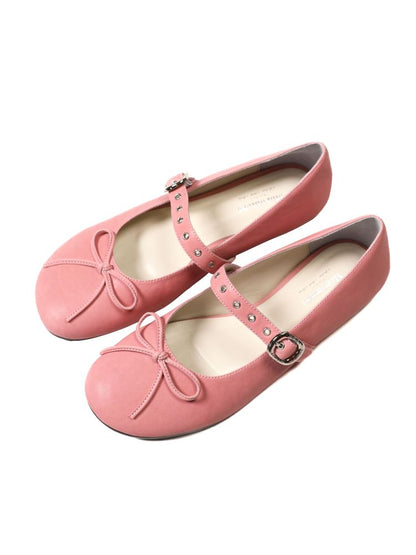 Carved Single Buckle Ballet Shoes【s0000013439】