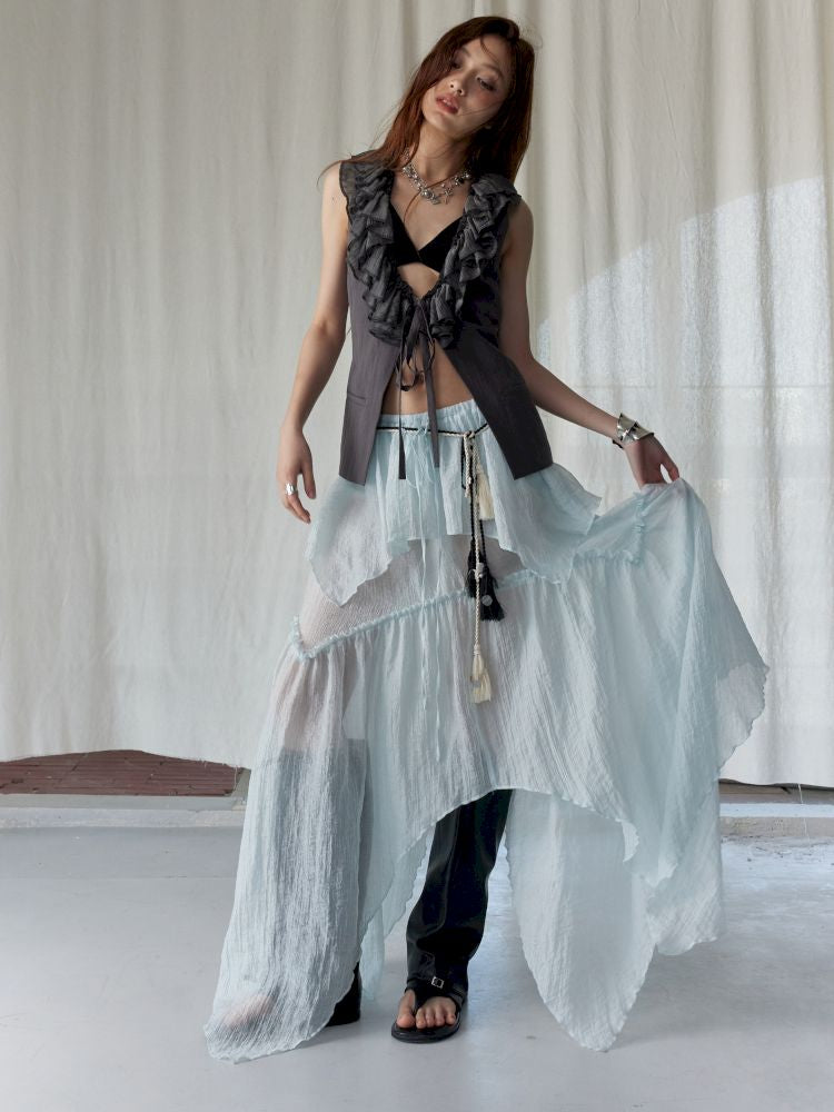 Mambo Green Tank + Half Body Skirt【s0000013223】