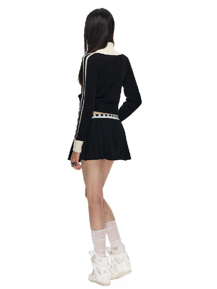Love Jacquard Cropped Cardigan【s0000015872】