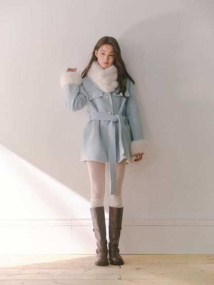 Mid-Length Wool Blend Jacket【s0000014608】