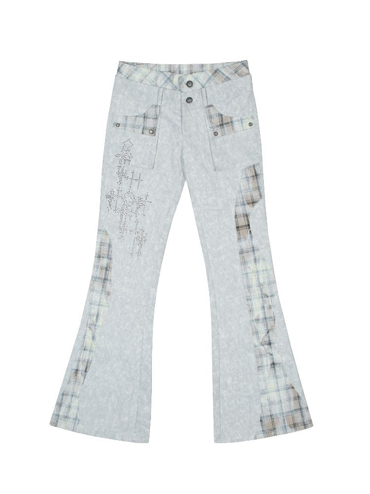 Double Waistband Drilling Decoration Pants【s0000011810】