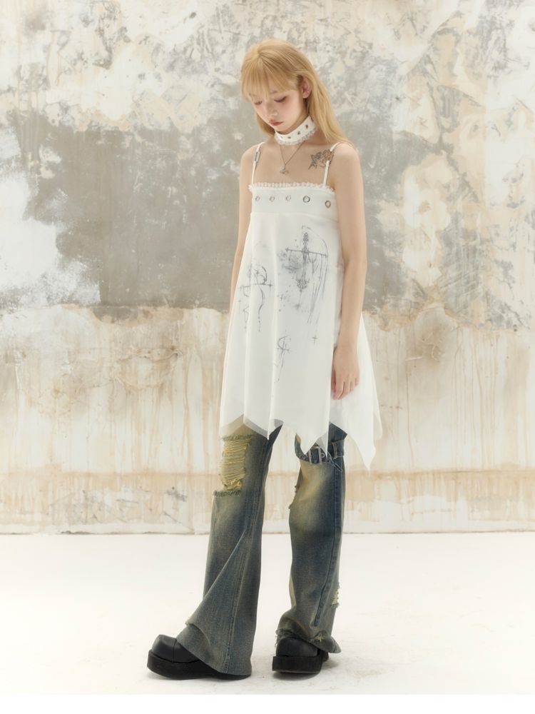 Irregular Two Wear Halter Half Skirt Dress【s0000008396】