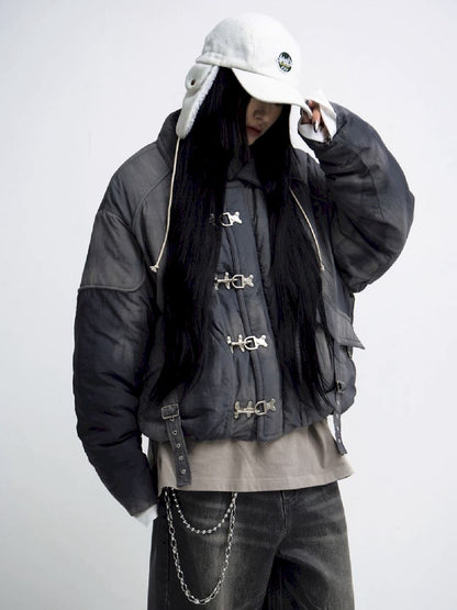 Airplane Button Short Cotton Jacket【s0000011347】