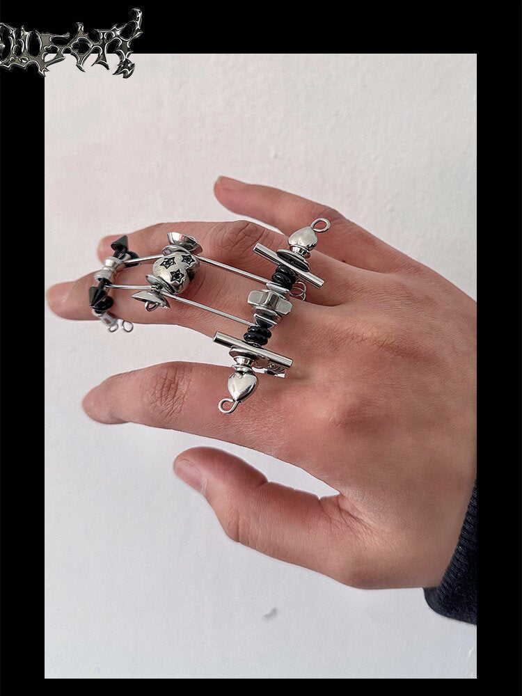 Punk Mechanical Joint Adjustable Ring【s0000018881】