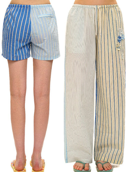 Striped Beaded Bikini Shirt Pants【s0000017415】