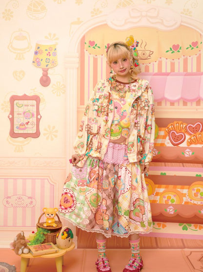 Patchwork Half Skirt【s0000013351】