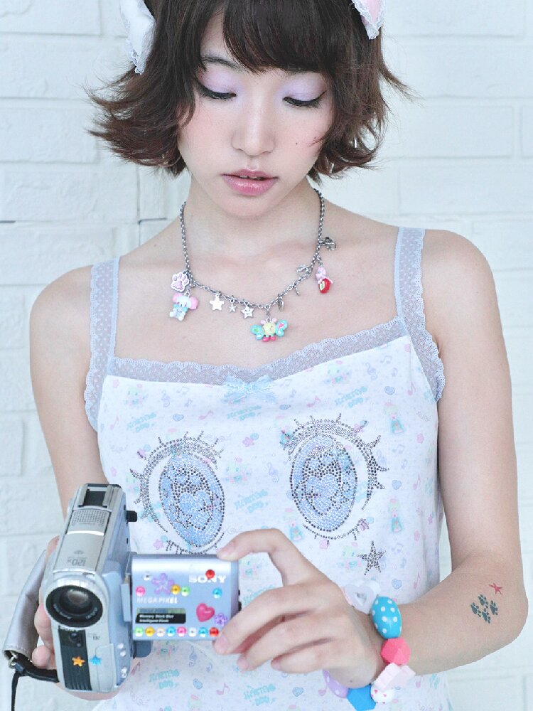 Playful Cartoon Eye Lace Camisole【s0000017475】