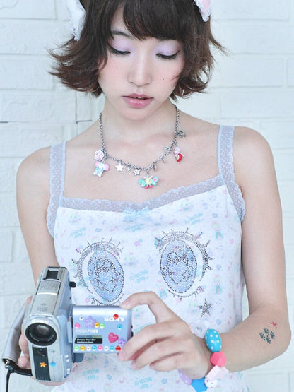 Playful Cartoon Eye Lace Camisole【s0000017475】