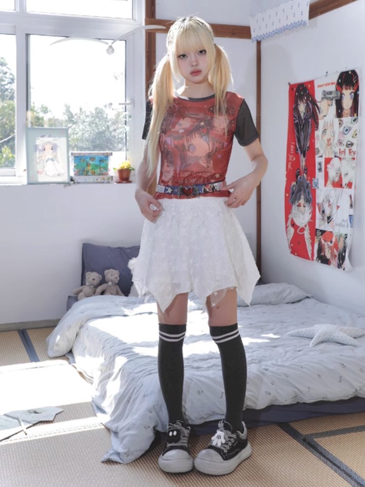 KillAngel Short Sleeve Mesh T-Shirt【s0000012329】