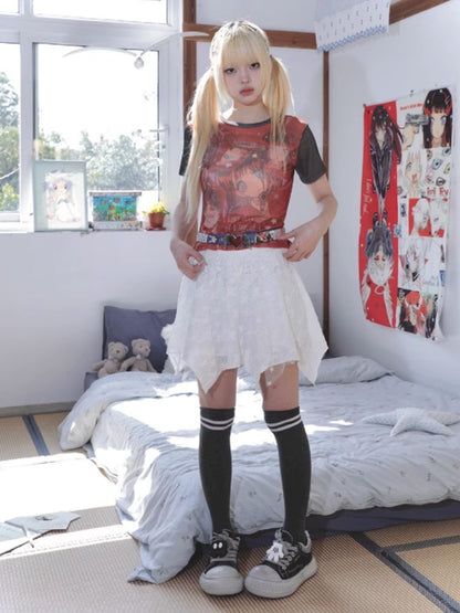 KillAngel Short Sleeve Mesh T-Shirt【s0000012329】