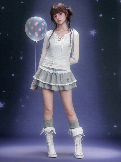 Trojan Horse Embroidered Skirt【s0000015760】