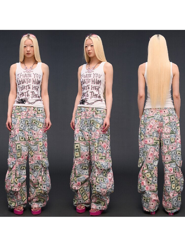 Hate Printed Vest【s0000017291】