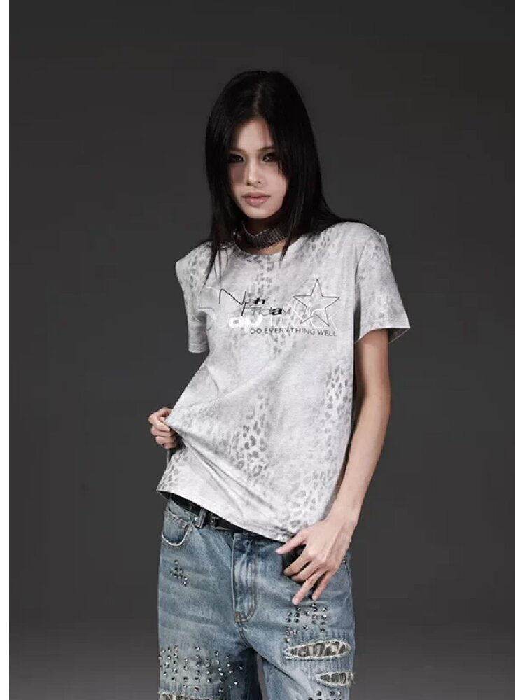 Millennium Silver Foil Leopard Tee【s0000018262】