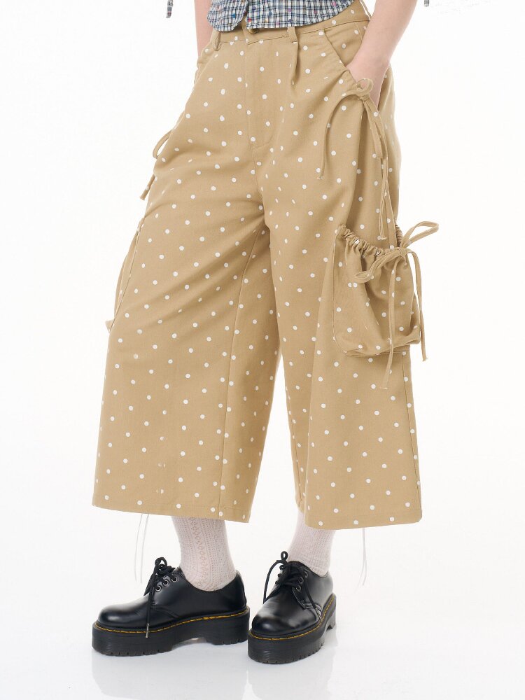 Polka Dot Wide Leg Workwear Slacks【s0000016604】