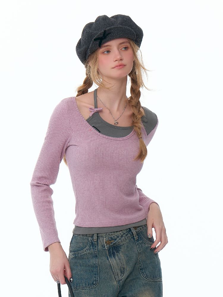 Slim Thin Knitted Bottom Shirt【s0000011488】