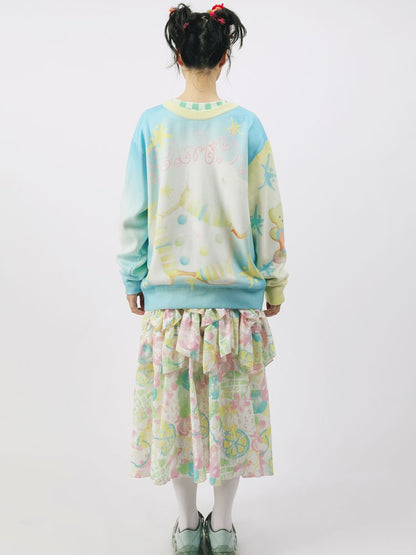 Reversible Cute Printed Sweater【s0000009910】