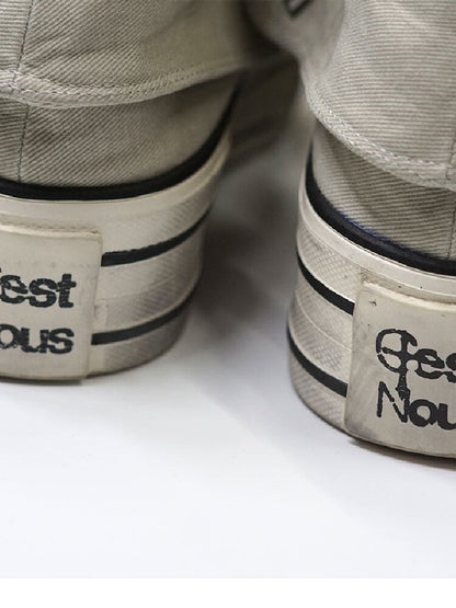 Punk Rivet Graffiti Canvas Shoes【s0000017503】