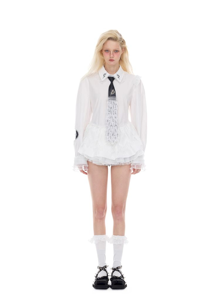 Punk Ballet Lolita White Lace Shirt【s0000012985】