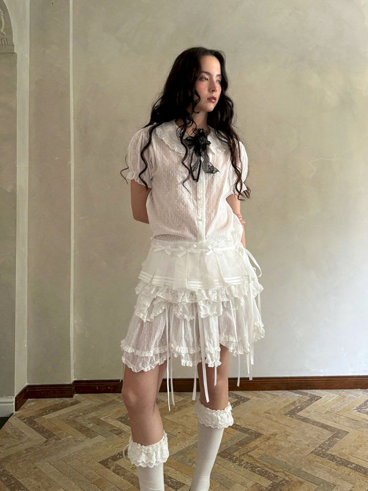 Short-sleeved cotton shirt【s0000012762】