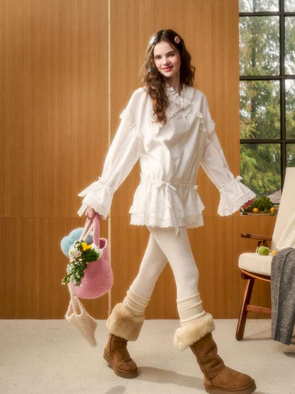 Organic Cotton Embroidery Patchwork Lace Dress【s0000014888】