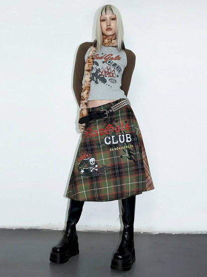 Vintage layered butt curtain skirt【s0000014378】