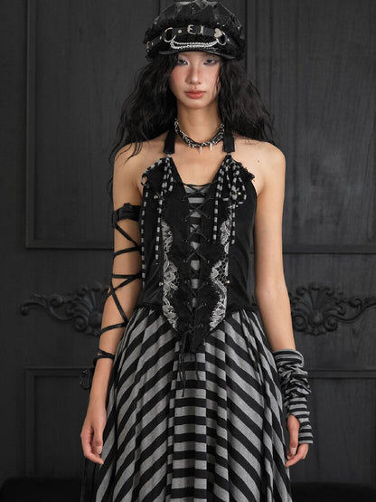 Strappy Vest Leather Tank Top【s0000018173】