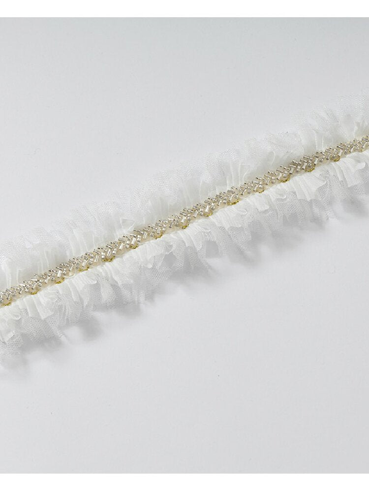 Court Pleated Lace Silk Scarf Waist【s0000016997】