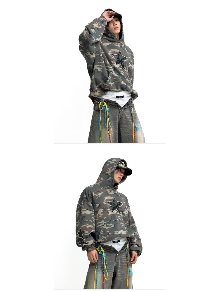 Camouflage Hooded Sweatshirt【s0000011694】